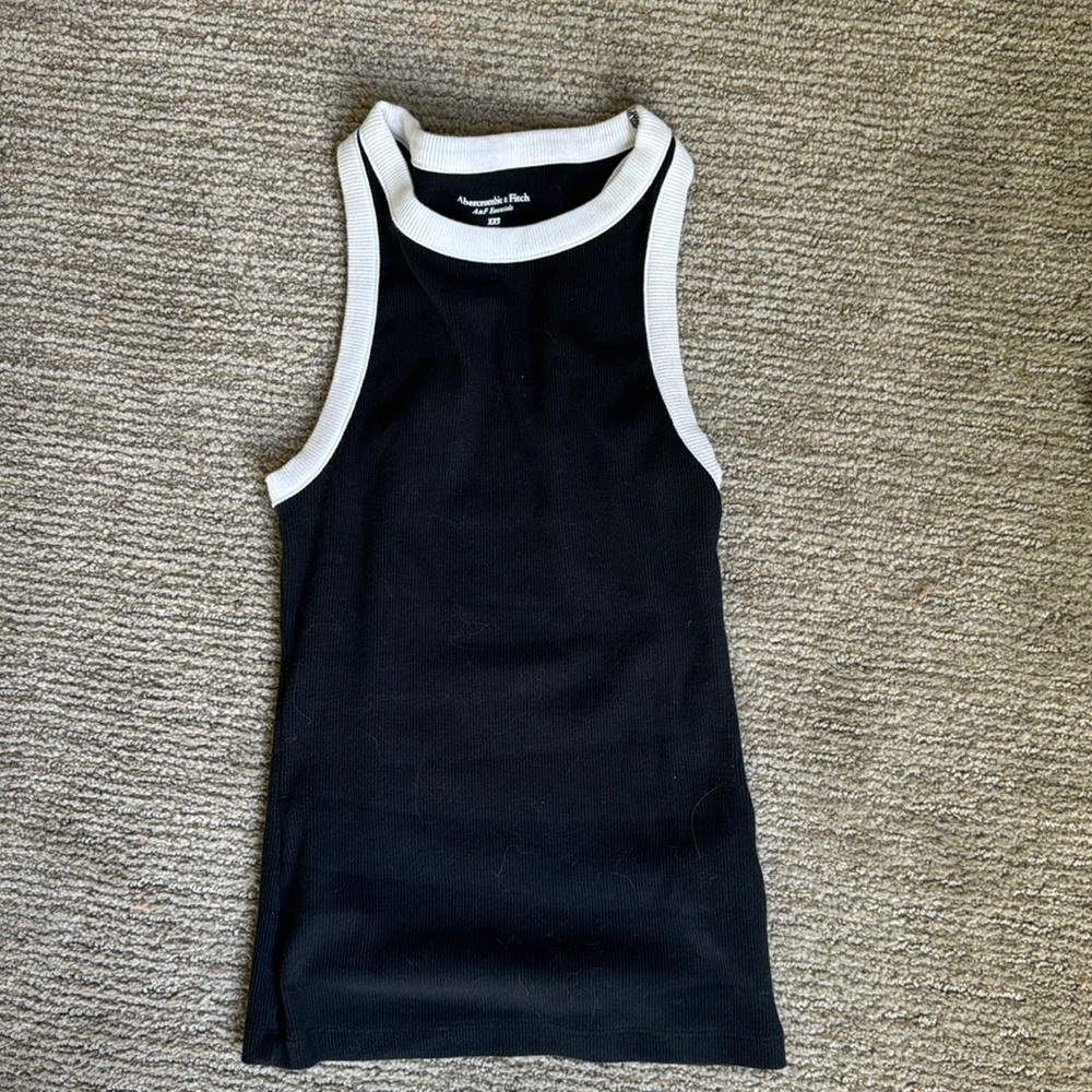 Black & white Abercrombie tank top size XXS